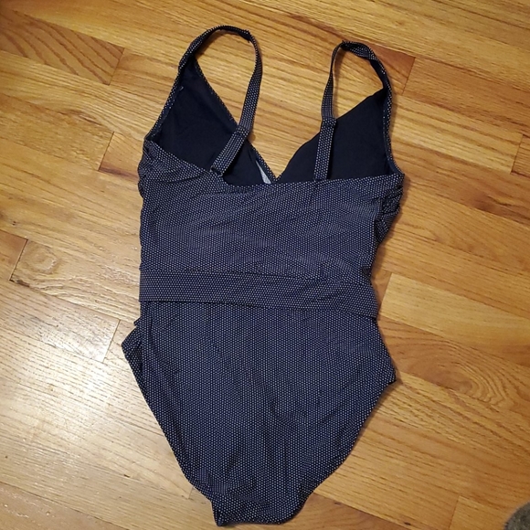 Blue & white polka dot bathing suit - Picture 5 of 6